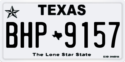 TX license plate BHP9157