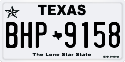 TX license plate BHP9158