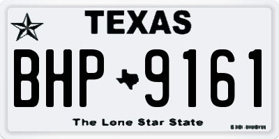 TX license plate BHP9161