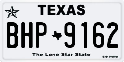 TX license plate BHP9162