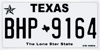 TX license plate BHP9164