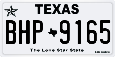 TX license plate BHP9165