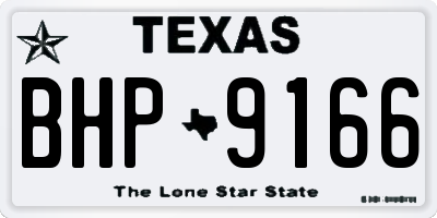 TX license plate BHP9166