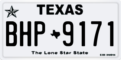 TX license plate BHP9171