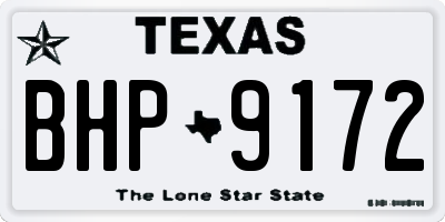 TX license plate BHP9172