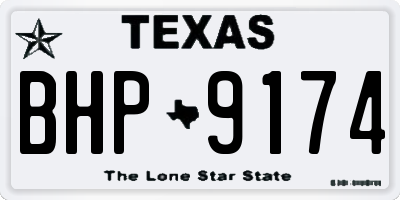 TX license plate BHP9174