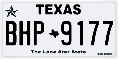 TX license plate BHP9177