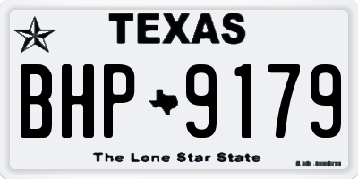 TX license plate BHP9179