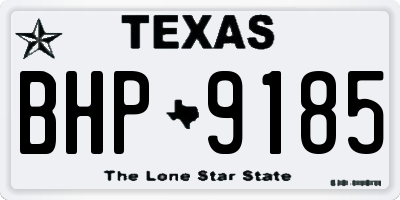 TX license plate BHP9185