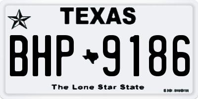 TX license plate BHP9186