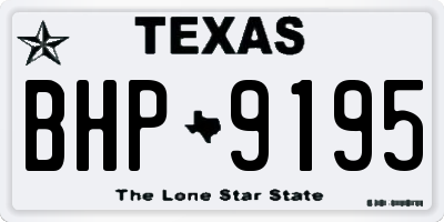 TX license plate BHP9195