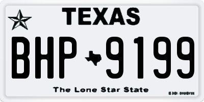TX license plate BHP9199