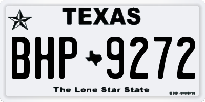 TX license plate BHP9272