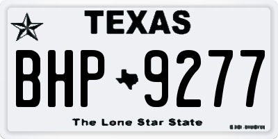 TX license plate BHP9277