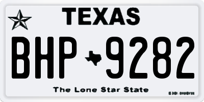 TX license plate BHP9282