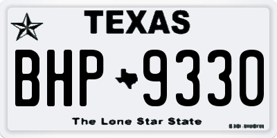 TX license plate BHP9330