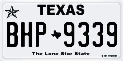 TX license plate BHP9339