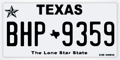TX license plate BHP9359