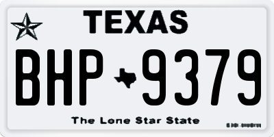 TX license plate BHP9379