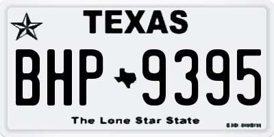 TX license plate BHP9395