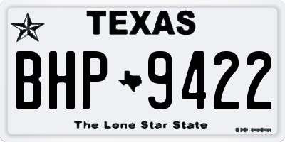 TX license plate BHP9422