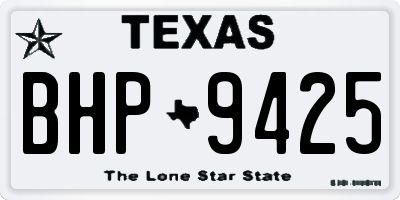 TX license plate BHP9425