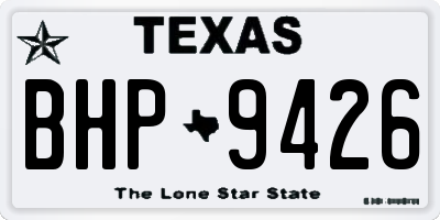 TX license plate BHP9426