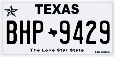 TX license plate BHP9429