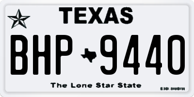 TX license plate BHP9440