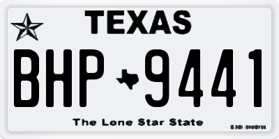 TX license plate BHP9441