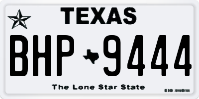 TX license plate BHP9444