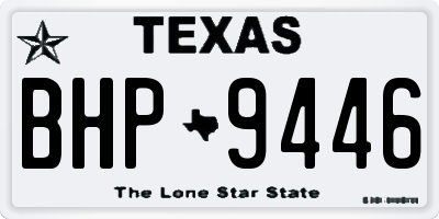 TX license plate BHP9446