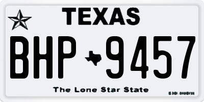 TX license plate BHP9457