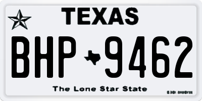 TX license plate BHP9462