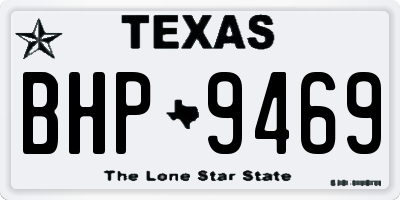 TX license plate BHP9469