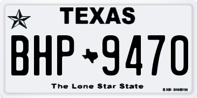 TX license plate BHP9470