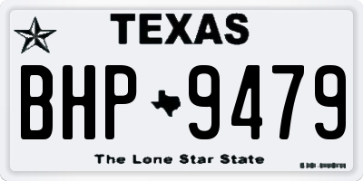 TX license plate BHP9479