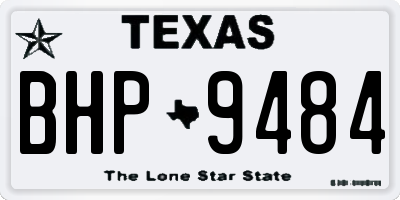 TX license plate BHP9484