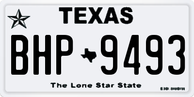 TX license plate BHP9493