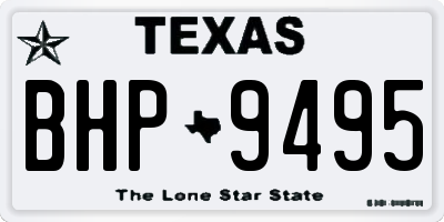 TX license plate BHP9495