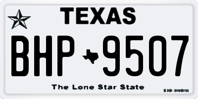 TX license plate BHP9507