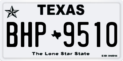 TX license plate BHP9510