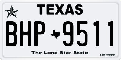 TX license plate BHP9511