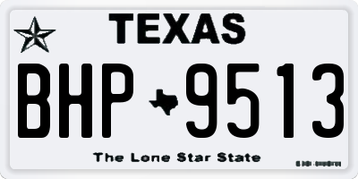TX license plate BHP9513