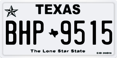 TX license plate BHP9515