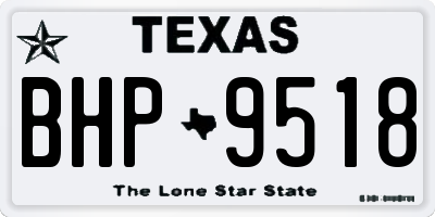 TX license plate BHP9518
