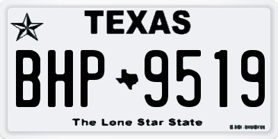 TX license plate BHP9519