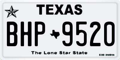 TX license plate BHP9520
