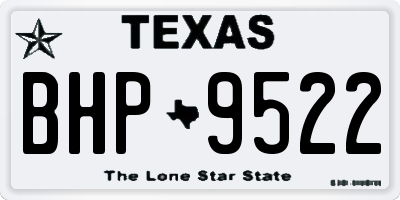 TX license plate BHP9522