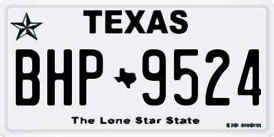 TX license plate BHP9524